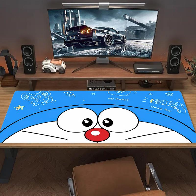 Doraemon Print Cushion Non-slip Laptop Tablet Big Mousepad XXL Mat Mini PC Playmat With Lock edge