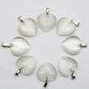 20MM Herzförmiger Naturstein Anhänger: Achat, Rosenquarz, Aquamarin, Pfirsichherz Schmuck