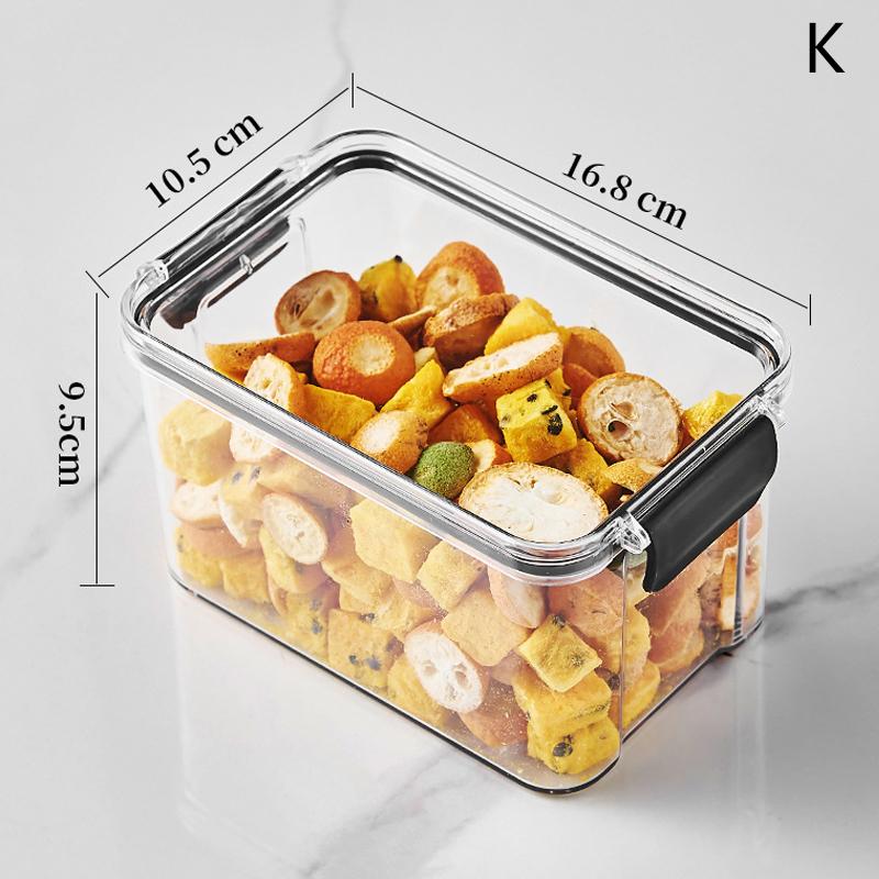 Transparente unterteilte Kunststoff-Lebensmittelaufbewahrungsbehälter mit luftdichten Deckeln - Organizer für Snacks, Trockenfrüchte und Haushaltsgegenstände, Vorratsglas