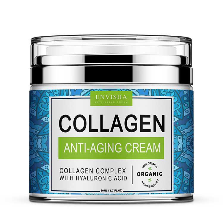 ENVISHA Collagen Cream: Moisturizes & Reduces Fine Lines | All-English Packaging