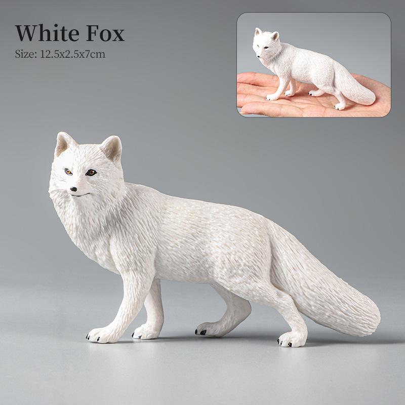 Montessori Wild Animals Model Toy Set - Lion Elephant Antelope Action Figures Miniature Zoo Figurines Educational Kids Gift