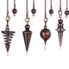 Koperen Metalen Pendel voor Wichelarij Divinatie Energie Werk Meditatie Scrying Hekserij Pendels Gereedschap Spirituele Pendulos X092