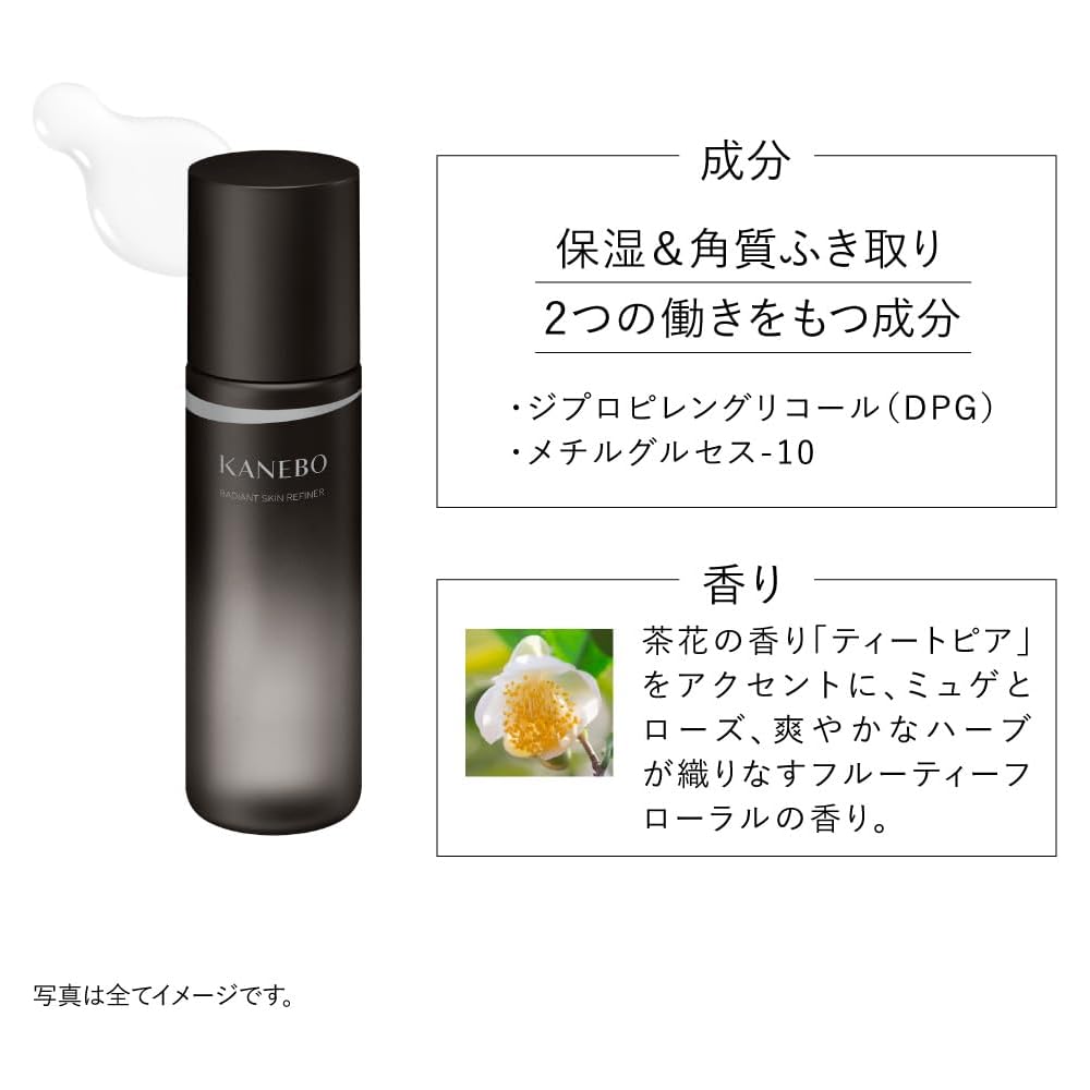 KANEBO Radiant Skin Refiner (Refill) Cleansing Lotion, 170ml, for rough, dry skin and exfoliating skin on elbows, knees, heels, and ankles
