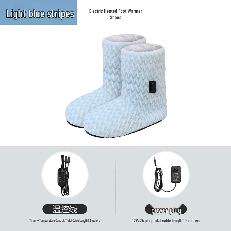 Women's and Men's Electric Heated Foot Warmers - Continuous Plug-In Heat Shoes