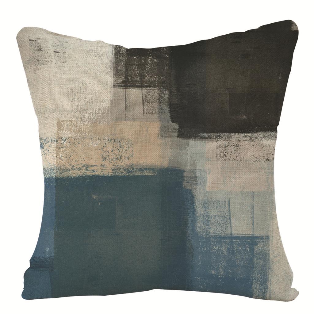 Home Oil Painting Geometric Abstract Pillow Case Sofa Pillow Cushion Cover