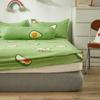 Queen Fitted Sheet King Size With Elastic Bed Cover For Double Bed Avocado Pattern Mattress Covers(no Pillowcase)