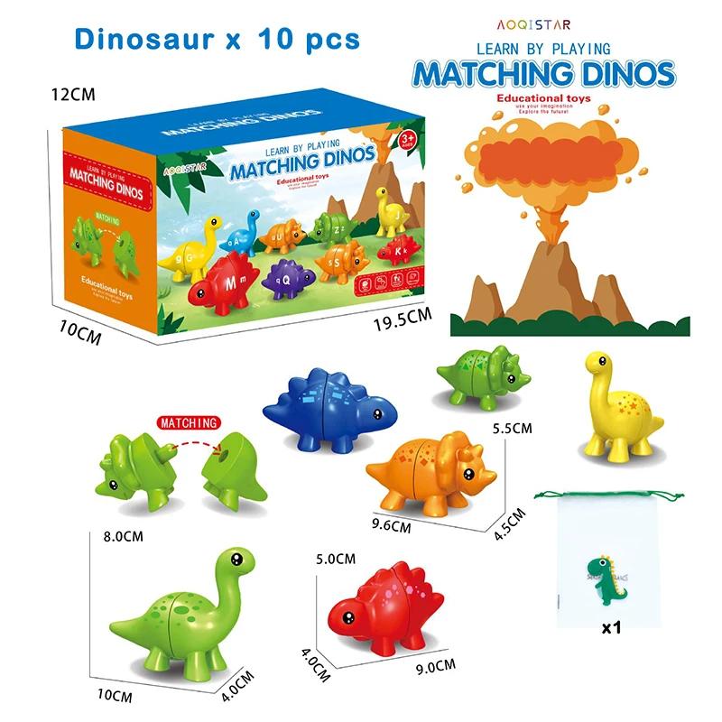 Montessori Dinosaur Matchspil Sanselegetøj Havdyr Digital Farve Form Sorteringsspil Finmotorisk Træning Pædagogisk Legetøj