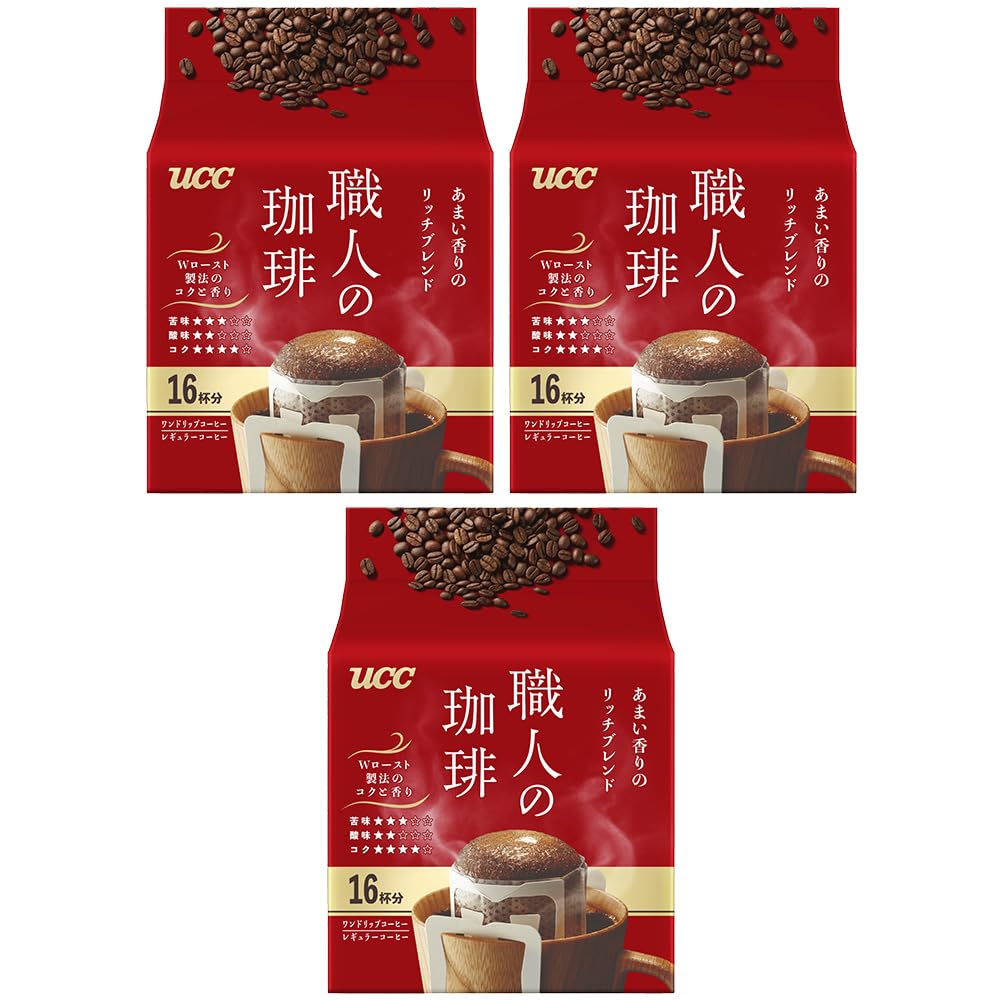 

Artisan Coffee Sweet and Aroma Rich 48 cups cups x 3 One-Drip Coffee, Blend, (16 bags)