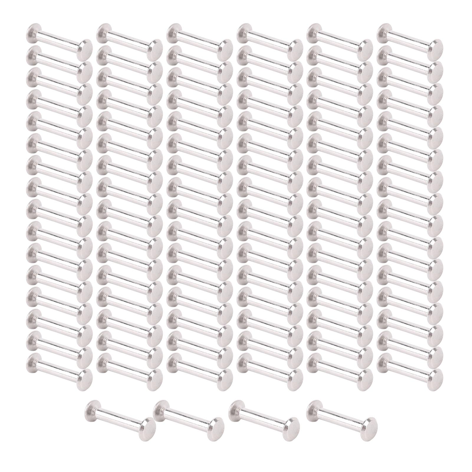 

100 Pairs M2 Stainless Steel Rivets Screws Flat Round Hex Socket Head Nuts Fence Cleat Repair Parts Accessories 3 X 15