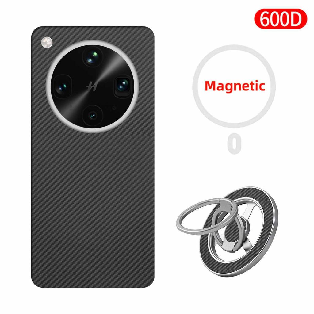 600D Real-thin Carbon Fiber Phone Case for Oppo Find X9 Ultra Vegan Leather Edition Case Aramid Fiber Fabric Thinhard Magnetic