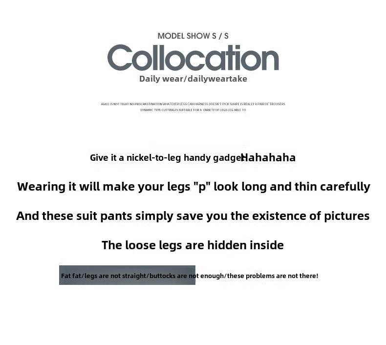 2024 Women's High-Waist Black Wide-Leg Suit Pants—Slim, Casual, High-Grade Drape for Spring