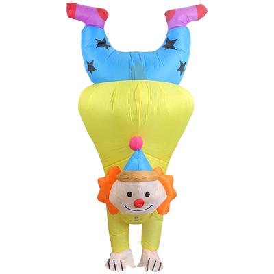 Halloween Puppen Kostüm Erwachsener Cartoon Puppe Lustige Requisiten Gelbe Umgedrehte Clown Aufblasbare Kleidung