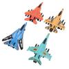 4pcs Fighter Jet Model Toy Pull Back Realistic Alloy Collectible Aircraft Model for Children