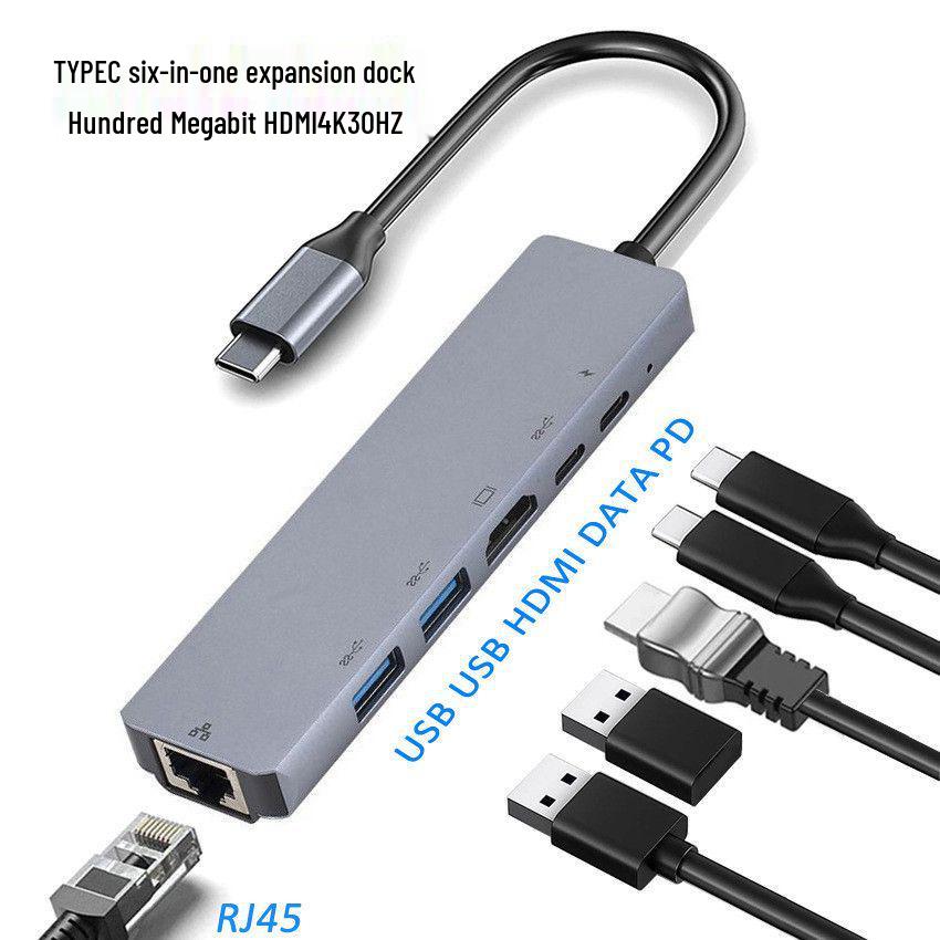 Type-C HDMI Adapter Hub with PD100W Charging for Mobile and Computer Display Projection
