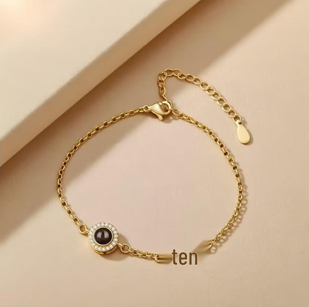 Exquisite Cross Projection Bracelet: Versatile European and American Custom Jewelry