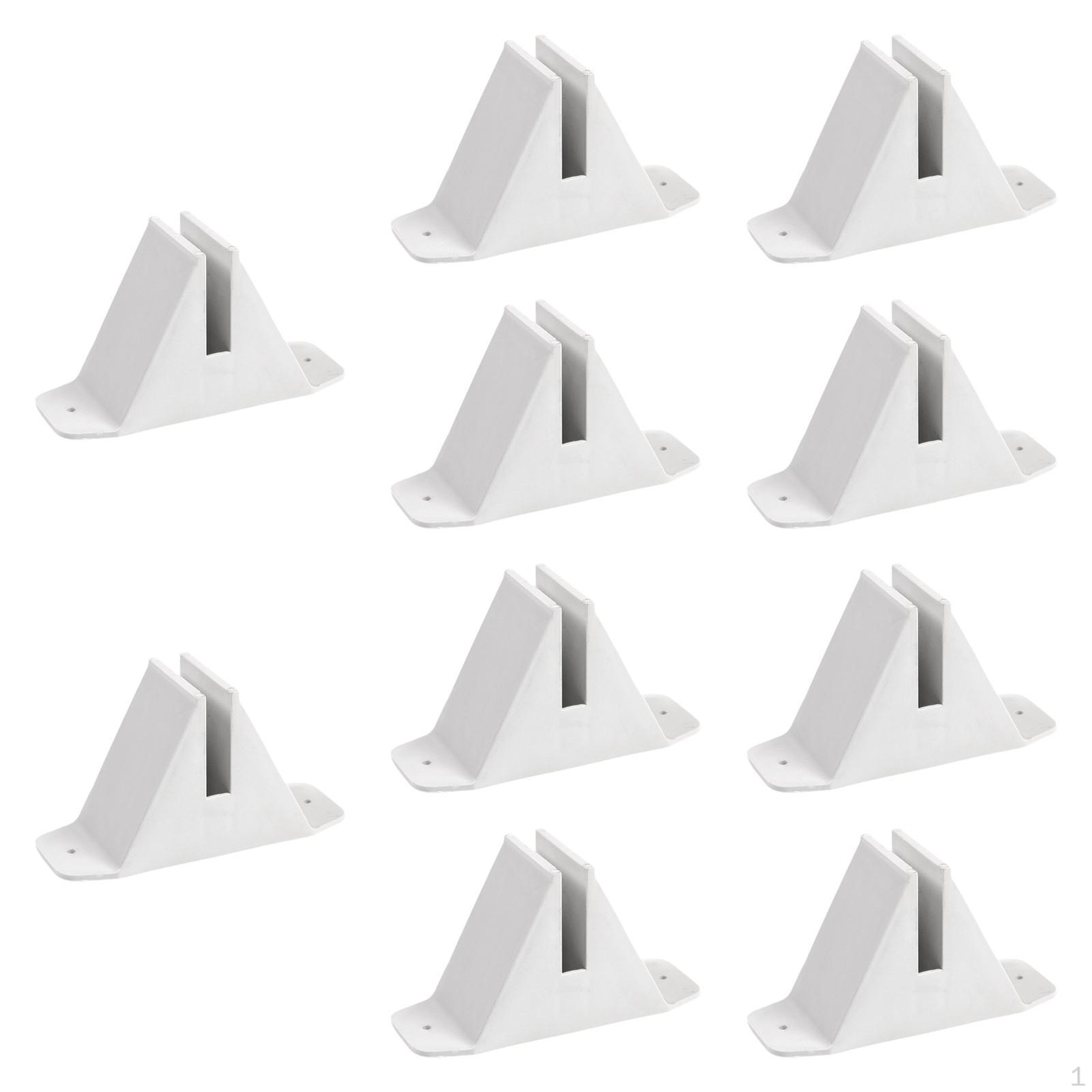 

10 шт. Панельная опора для собаки для установки садового забора и ворот белый