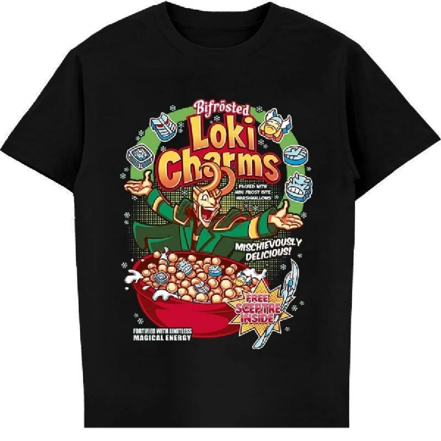 

LOKI Charms Thor Superhero Antihero Asgard Bifrost Black T-shirt XXXXXL чорний