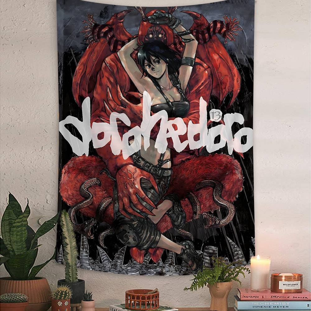 Популярное Аниме D-Dorohedoro Принт Большой Настенный Гобелен Искусство Научная Фантастика Комната Домашний Декор Декор Одеяло 50x70 cm