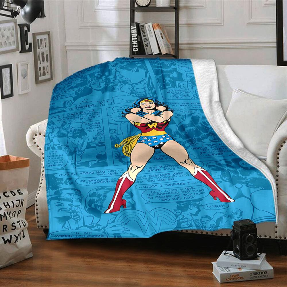 1pc Wonder Woman Flannel Throw Blanket Soft, Warm & Cozy for Couch, Bed, Office, and Travel Versatile All Season Gift, Christmas Present