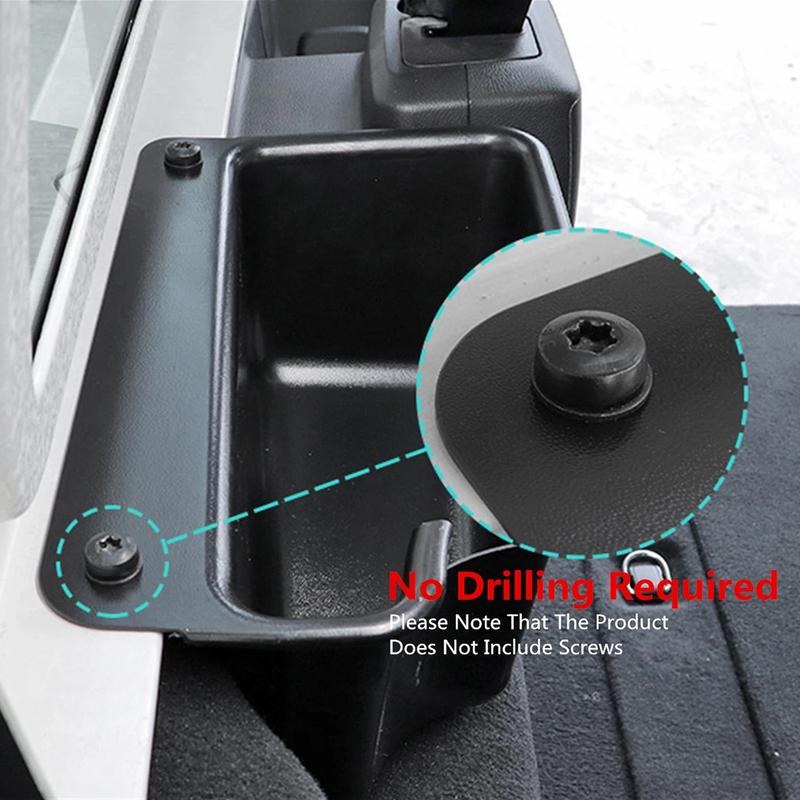 Rear Trunk Side Storage Box Organizer Tray Left Right for Jeep Wrangler JL 4-door 2018- Car Interior Accessories Black