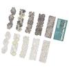 10PCS Natural Vintage Sticker Lace Aesthetic Stamping Decorative Sticker for Scrapbook Journal Album Notebook Flower