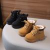 Children's Martin Boots 2025: New Autumn/Winter Style, Thickened Leather for Boys & Girls, Toddler Snow Cotton Short Boots.