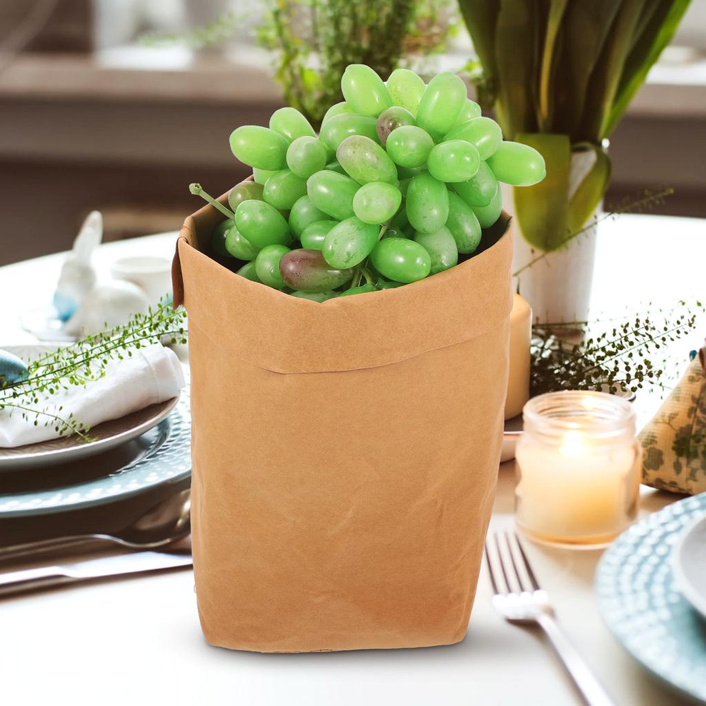 Sturdy Kraft Paper Storage Pouches Anti Leak for Sandwich Packaging Wedding Gifts Promotional Use Grocery Fruits Vegetables