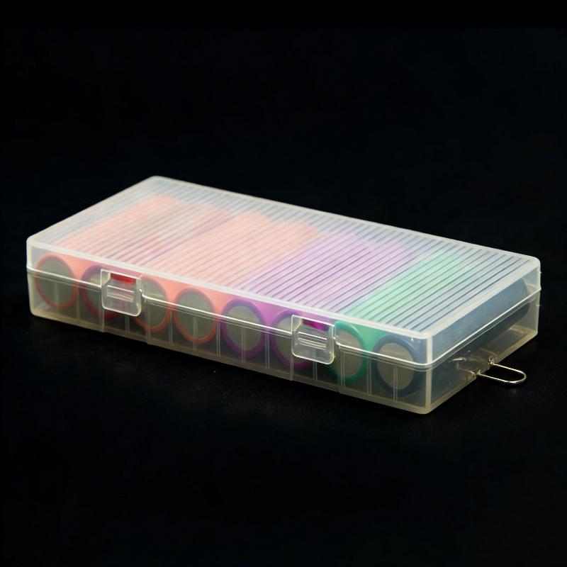 1Pc 12x AAA Battery Storage Box Hard Case Holder 8x 18650 Rechargeable Battery Power Bank Plastic Case Transparent Organizer