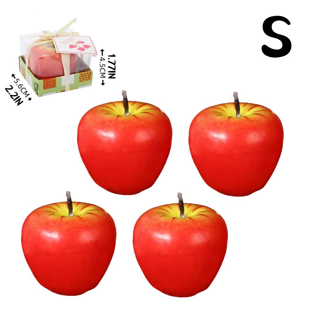 1/12pcs Apple Shaped Scented Candles Long-Lasting Smokeless Fragrance Candle Set for Christmas New Year Decor Aromatherapy Gift
