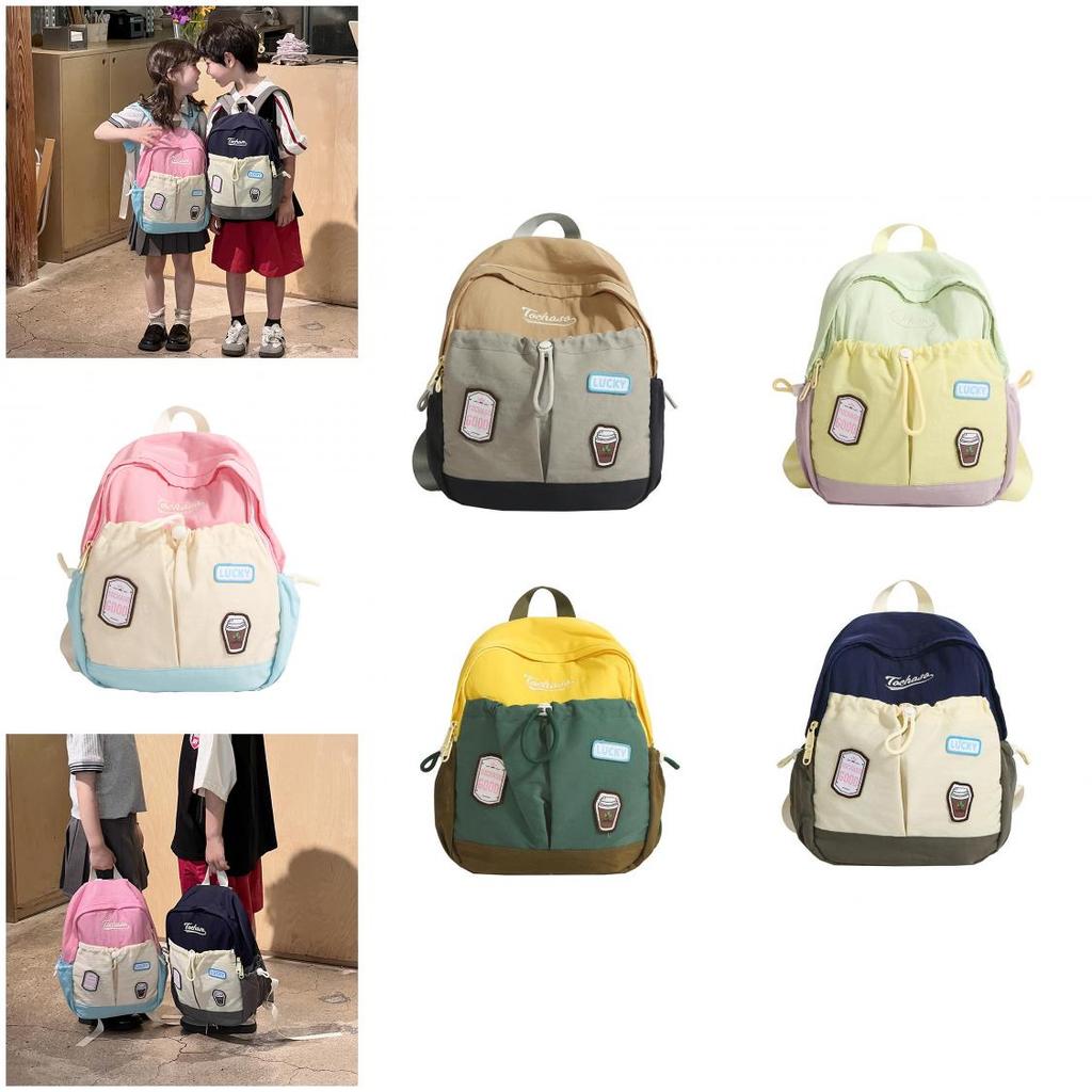 Kids Kids Backpack With Simple Solid Color Design And Nylon Material For Early Learning Activities