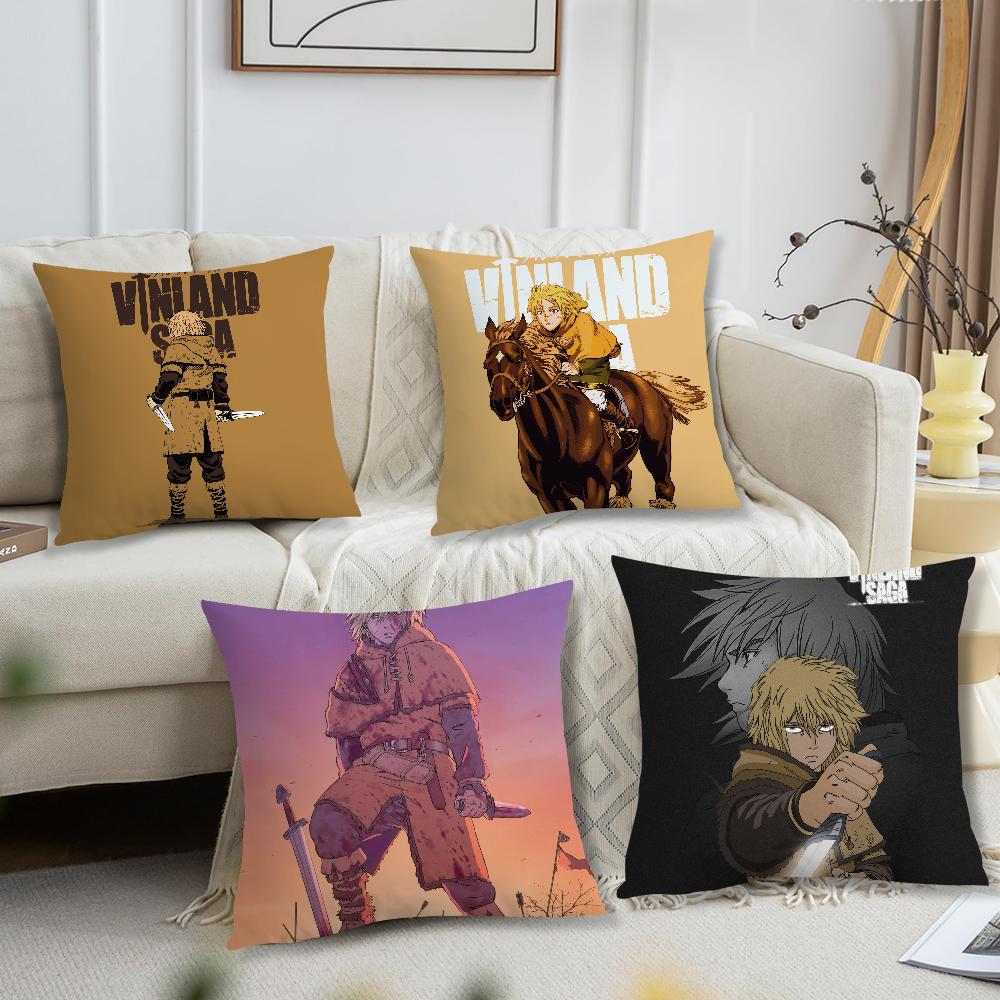 Cartoon VVinland SSaga cushion cover For Pillow Printing Sofa Decoration Home Car Room Coffee Shop Office Nordic Simplicity