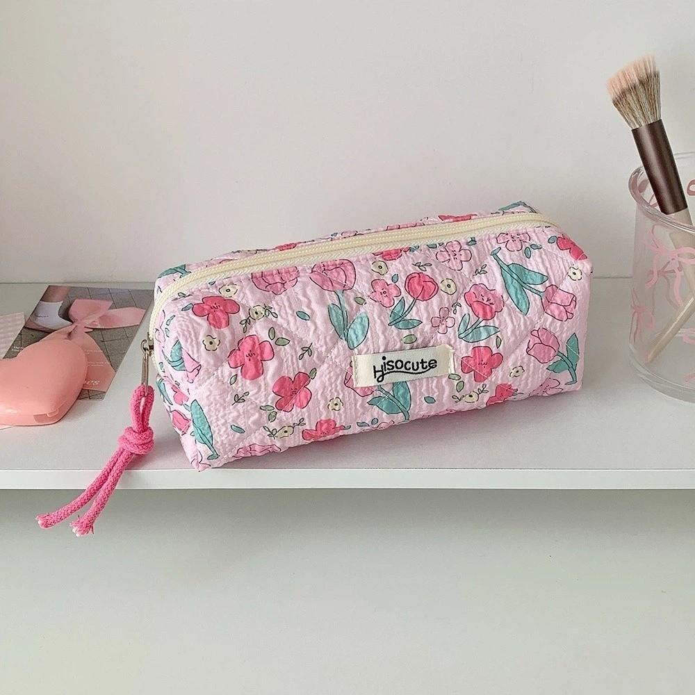 Stoff Koreanischer Stil Federmäppchen Capybara Hund Blumenmuster Federtasche Schüler