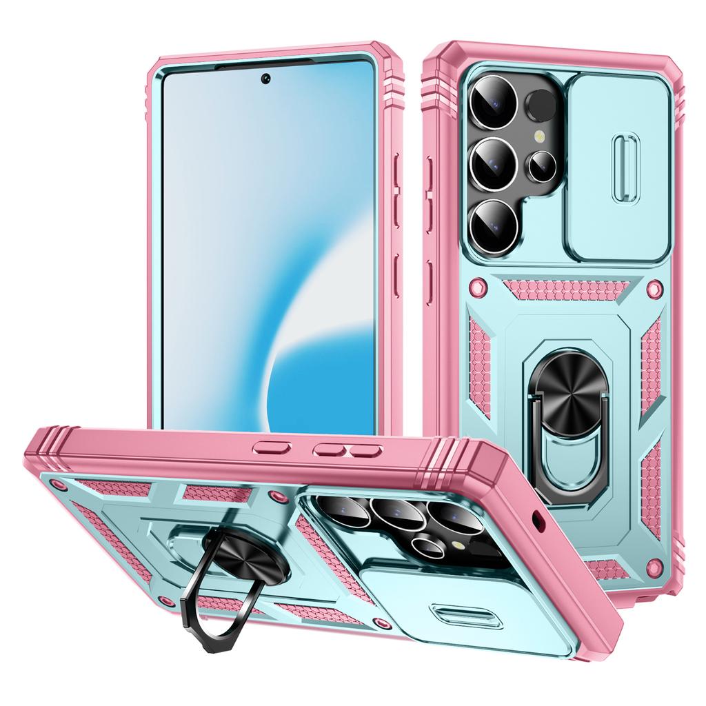 For Samsung Galaxy S25 Ultra Case TPU+PC Slide Camshield Kickstand Phone Cover