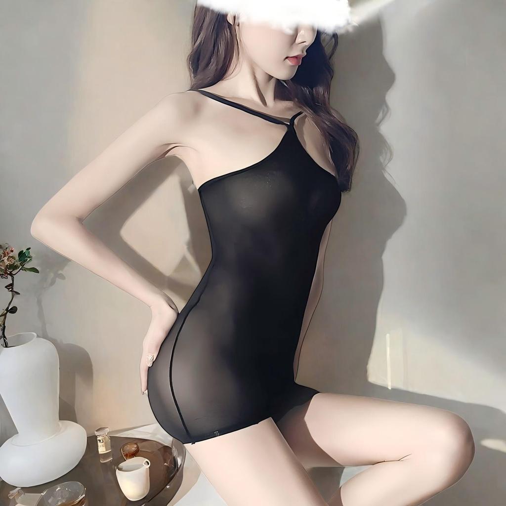 Sheer Temptation: Tearable Lingerie Bodysuit & Stockings Set