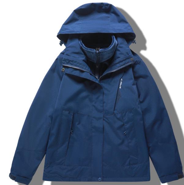 

Унисекс всесезонная ветровка: Комплект из норкового велюра 3-в-1, ветро- и водонепроницаемый для осени и зимы. 6XL