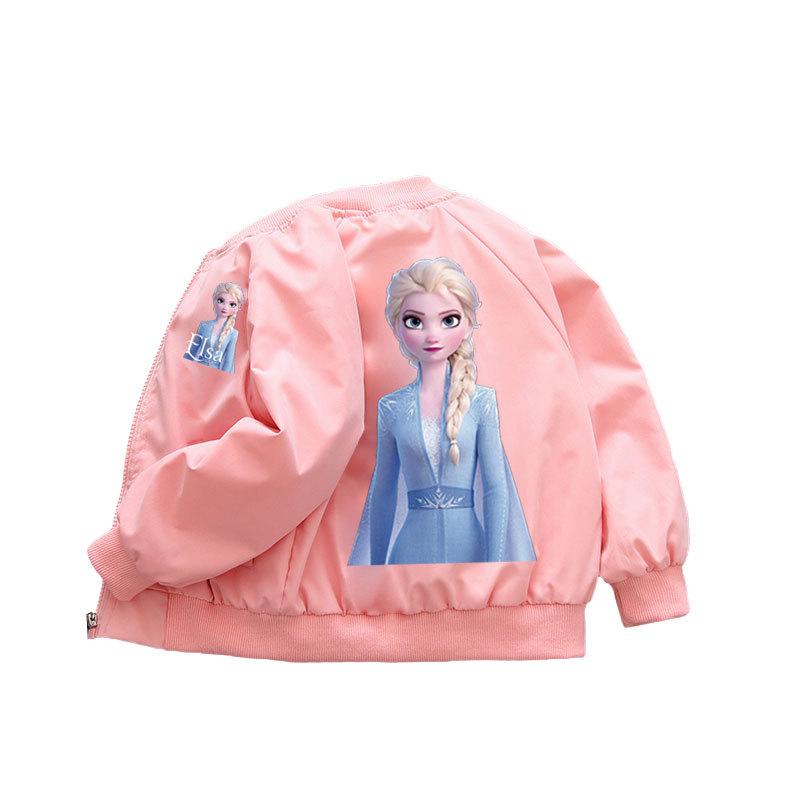 Veste Légère pour Filles Printemps et Automne Nouvelle Vêtements pour Enfants Garçons et Filles Veste de Baseball Princesse Tendance à la Mode