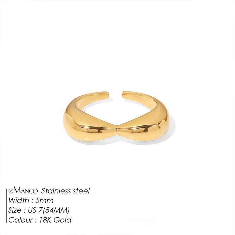 Emanco European and American Ins-Style Internet Celebrity New Stainless Steel Ring, Fashionable Niche Design, Versatile Open Ring, Direct Sales