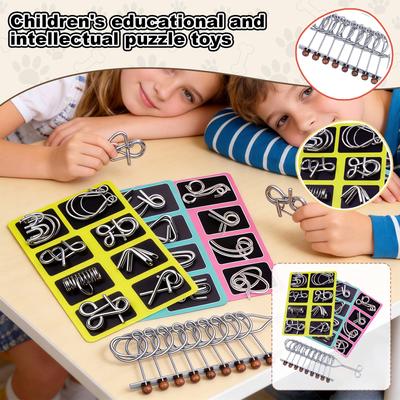 Eight-piece Puzzle Toy Set For Children, Designed To Teach Brain-teasing Puzzles And Solve Rings.