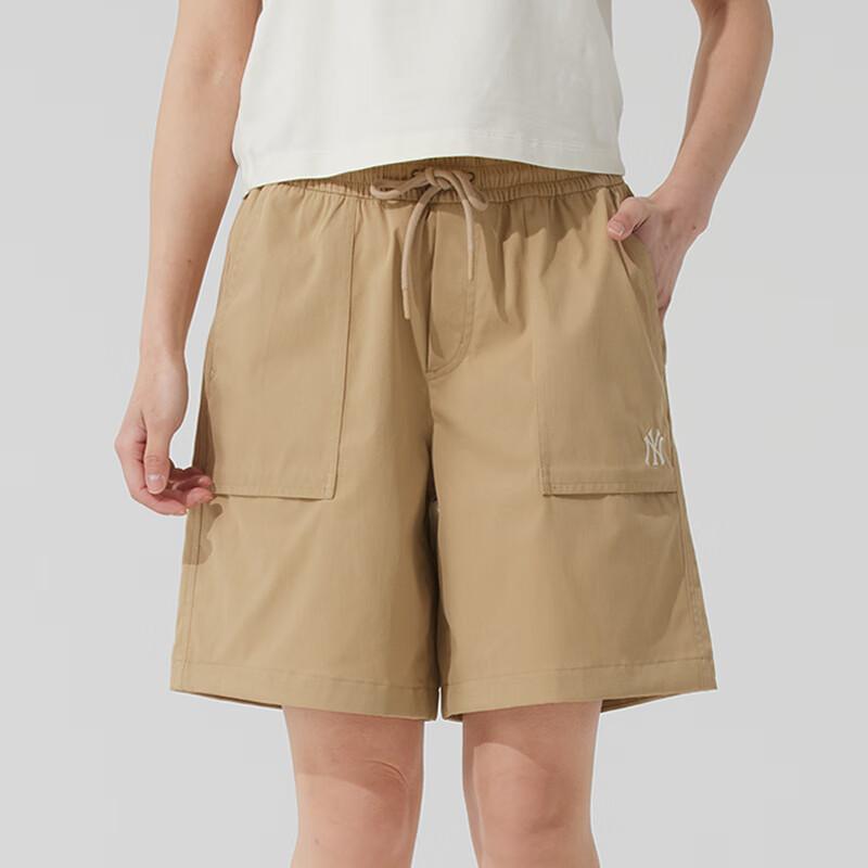 New MLB Basic New York Yankees Casual Shorts Unisex Beige Yellow 3ASMB0253-50BGS