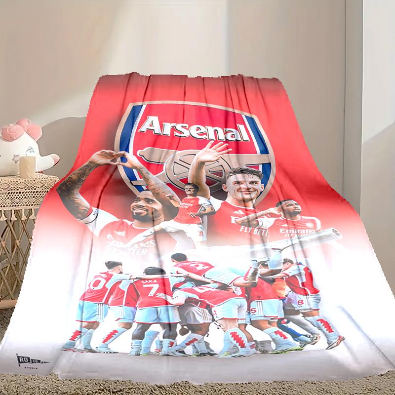 1 Stück Gemütliche Decke mit Hausdruck, Fußballclub-Decke für Bett und Sofa, Besonderes Geschenk für die Familie