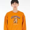 Astral Projection Oversized Drop Shoulder New Bear Doll 3 Sweatshirt_Orange
