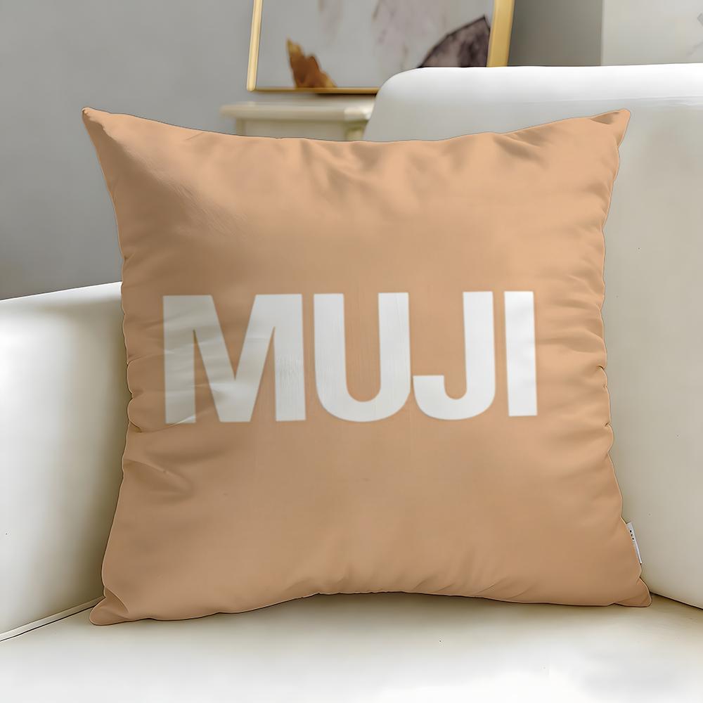 classic lifestyle brand MUJI Cushion Cover Soft & Easy-Wash Pillow Case – Versatile for Couch, Bed, Travel and Office