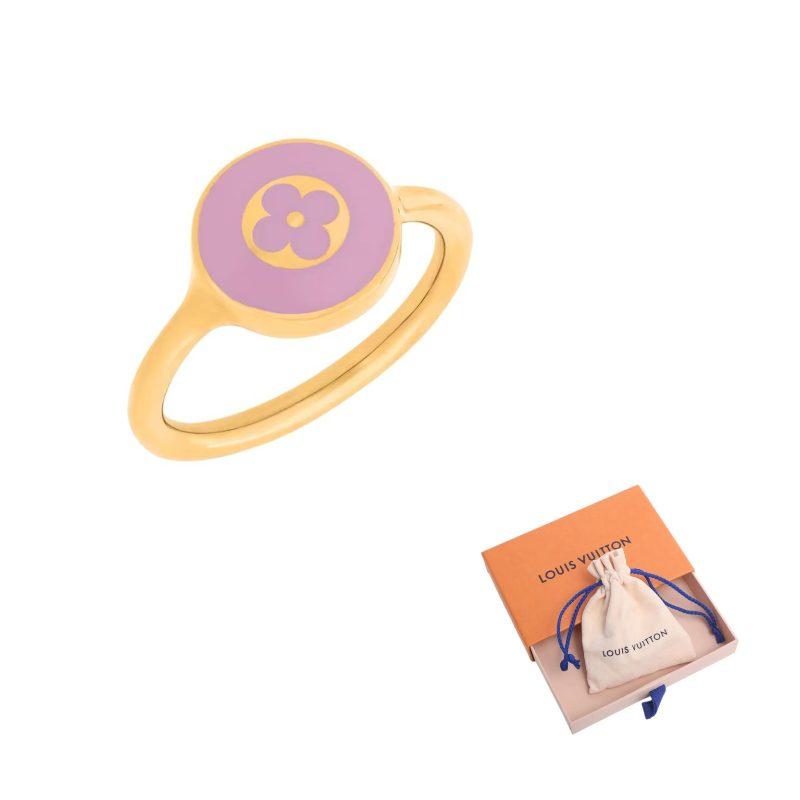 Louis Vuitton Anelli Smaltati Donna Rosa Chiaro M1920S