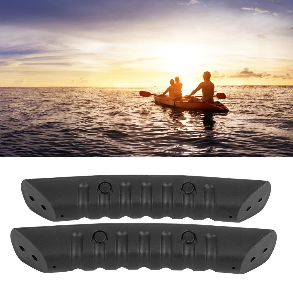 2PCS Black Kayak Boat Side Mount Carry Handle Waterproof Wear Resistant Canoe Accessory