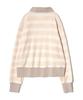 PEACE MAKER Stripe V Neck Collar Knit (Beige)