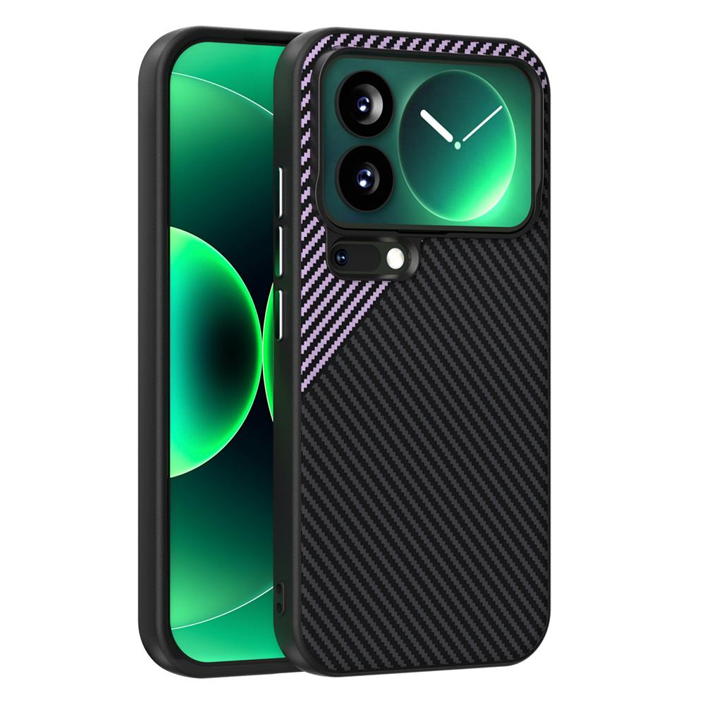 ABEEL For Xiaomi 17 Pro Magnetic Case Carbon Fiber Texture TPU PC PU Phone Back Cover