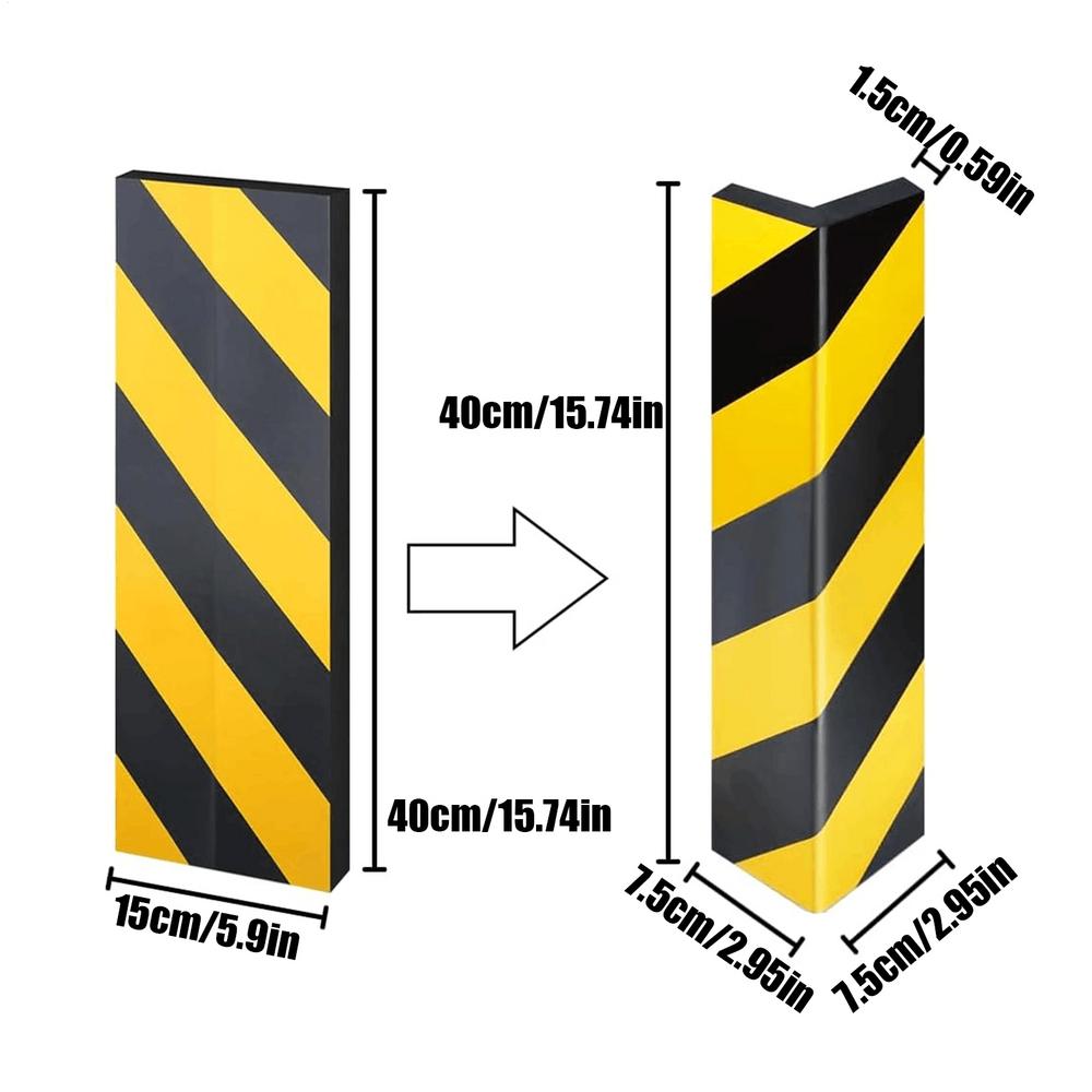 Car Anti-Collision Guard EVA Foam Self-Adhesive Reflective Strip Parking Corner Car Door Anti Scratch Garage Pillar Protect Mat