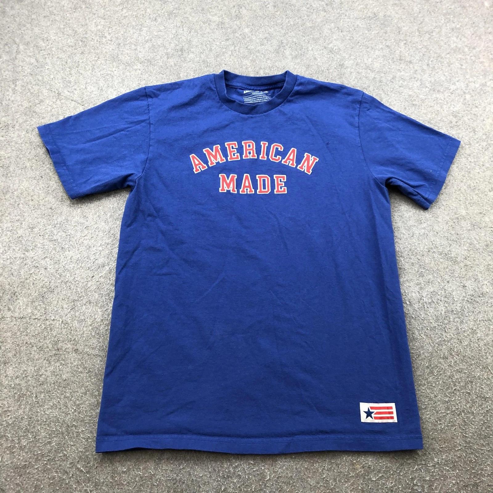 American Giant Shirt Mens Large Blue American Made Graphic Tee USA Cotton 3XL