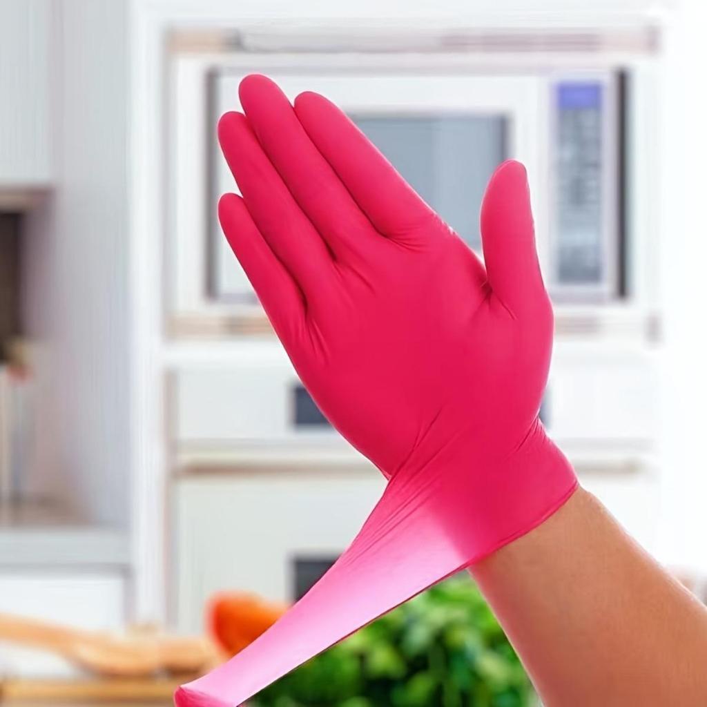 Nylonhandskar, Engångshandskar, Vattentäta, Städhandskar, Latexfria, Lämpliga för Inomhus- och Utomhusbruk, Diskning, Hemstädning, Handhållen Användning