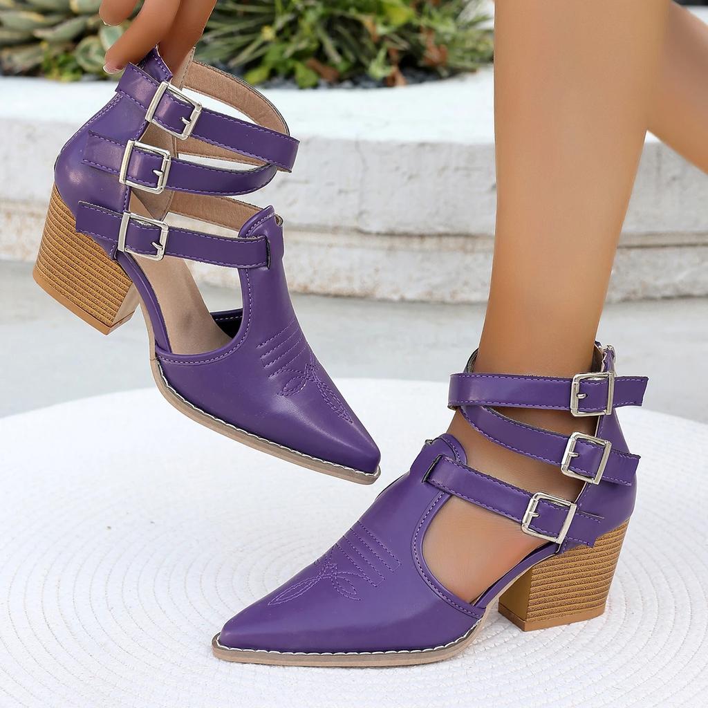 Damensandalen 2026 Neue Mode Lässige Damen Spitz zulaufender Zeh Sexy Weiches Leder Hohe Absätze Bequeme Damenschuhe Sandale mit Absatz